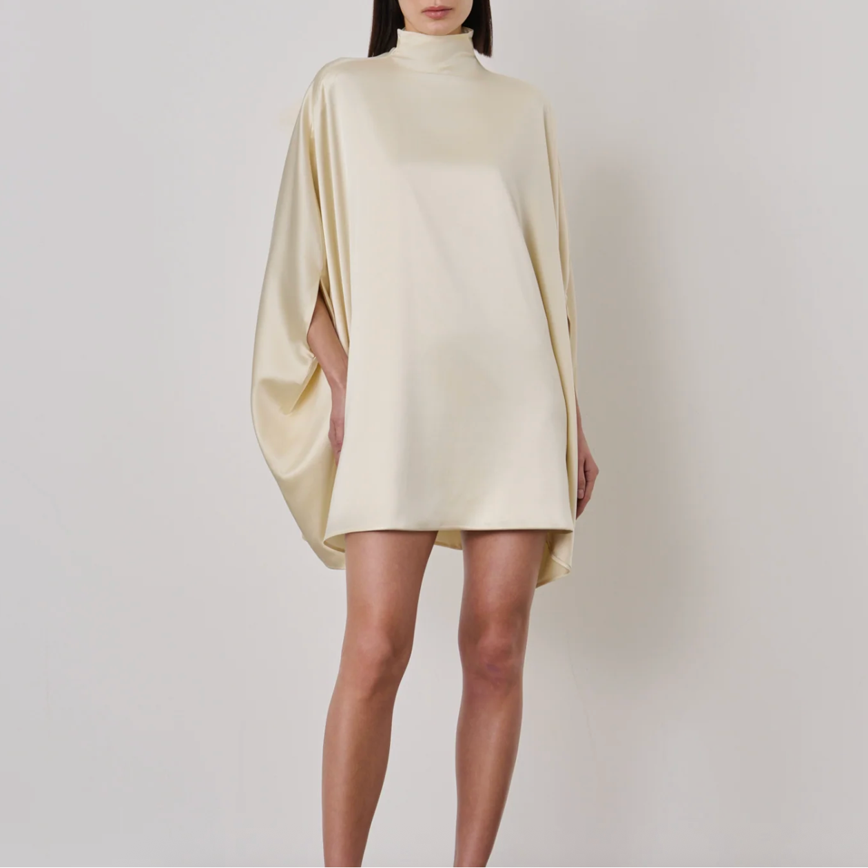 Miranda Silk Cape Mini Dress