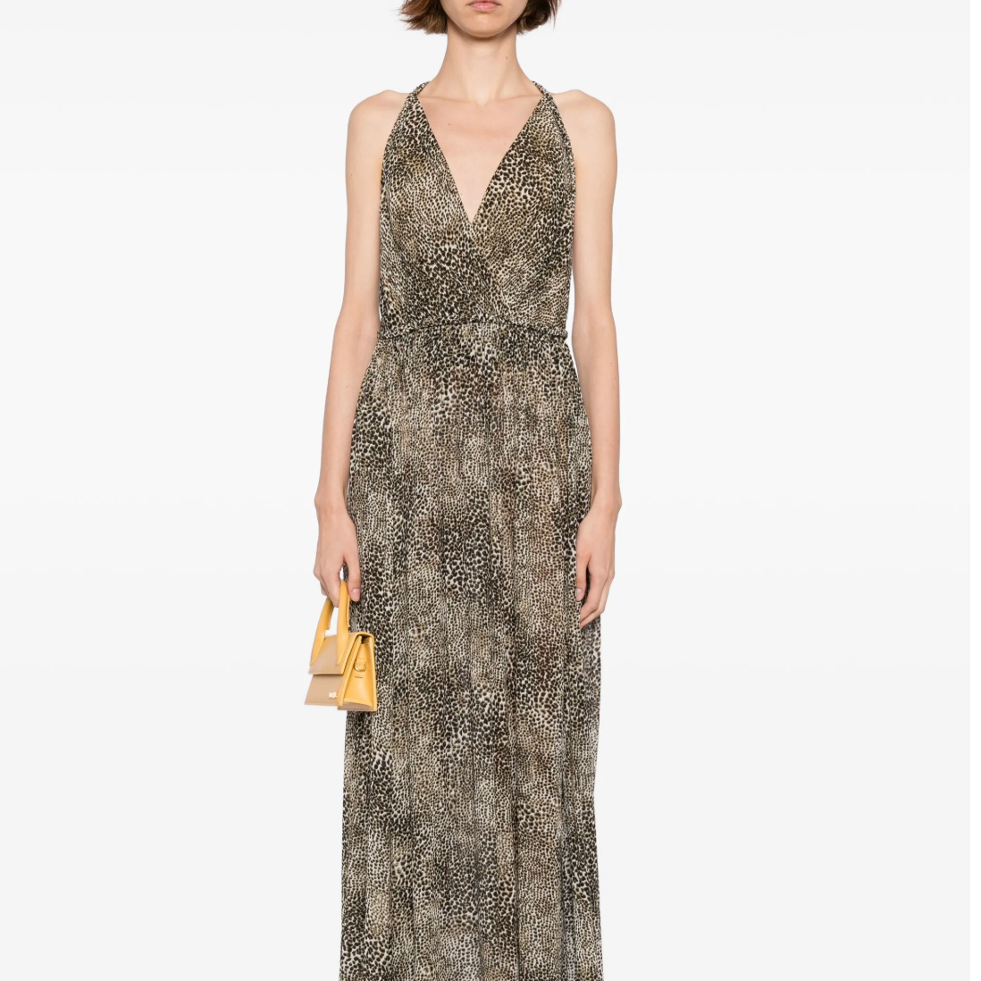 Animalier Print Silk Dress