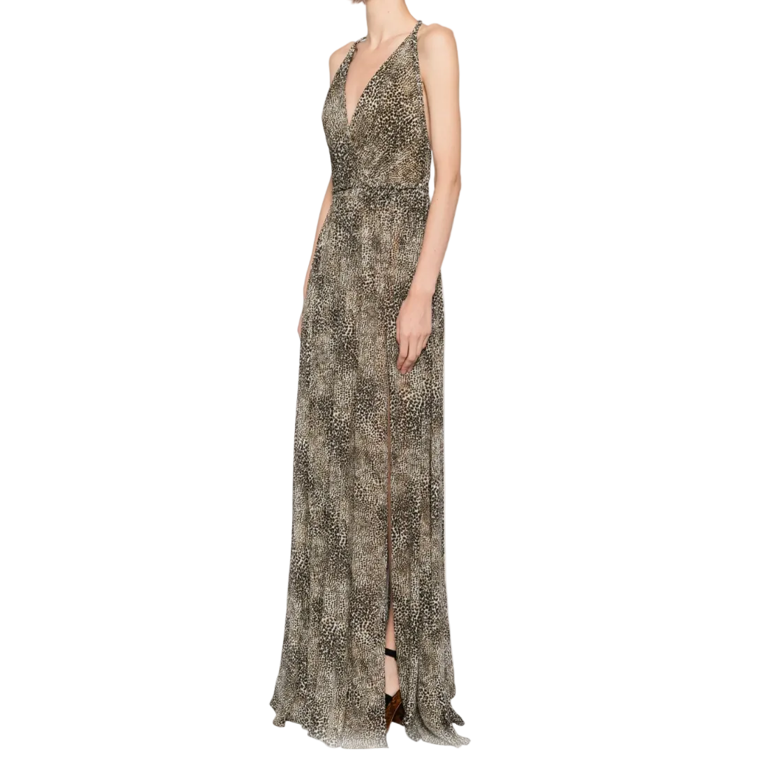 Animalier Print Silk Dress