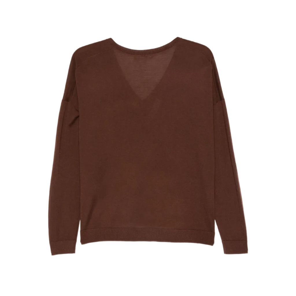 Brown V-Neck Sweater