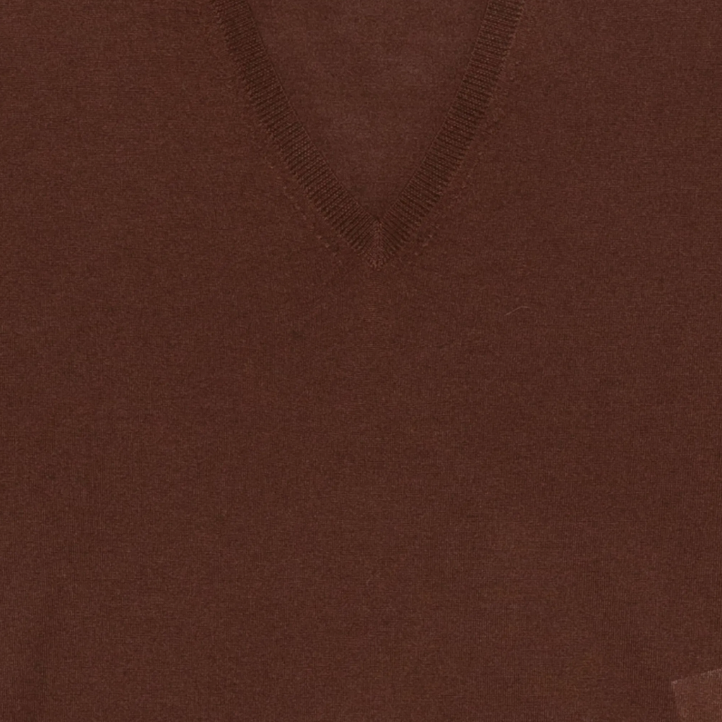 Brown V-Neck Sweater