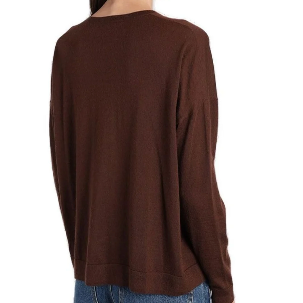 Brown V-Neck Sweater