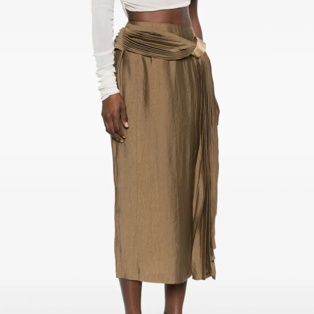Caroline Draped-Detailed Skirt
