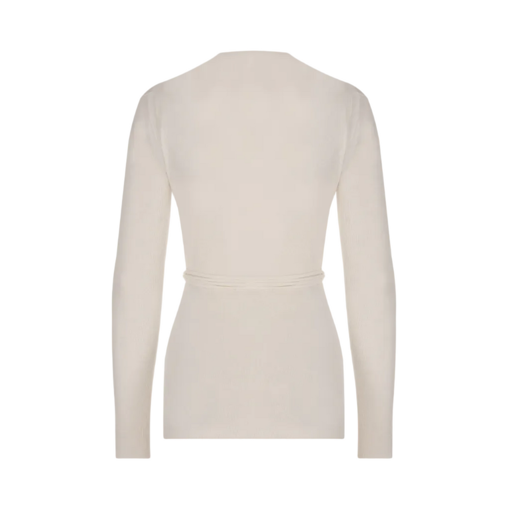 Cotton Wrap Top with Tie Details