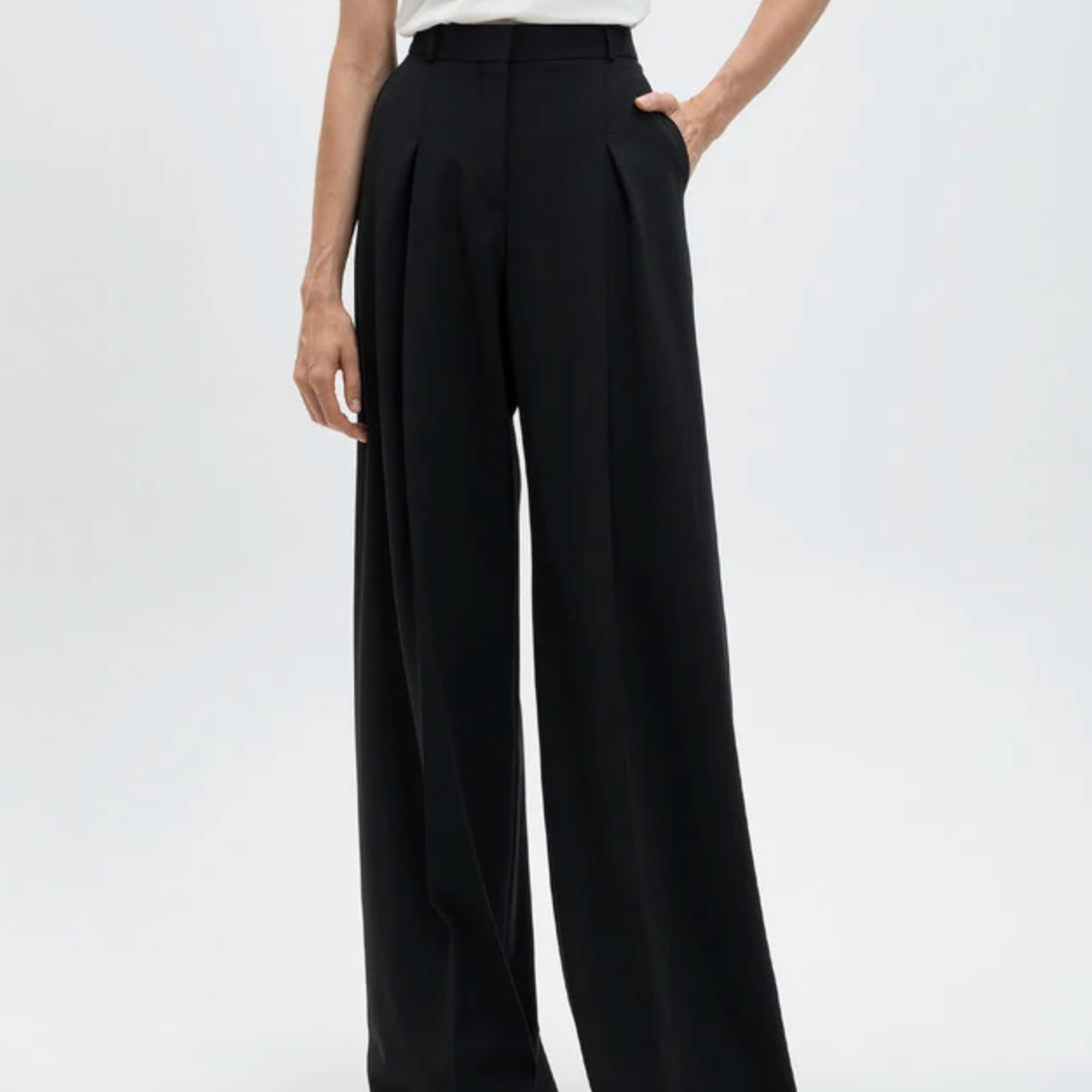 Del Core trousers wide leg black
