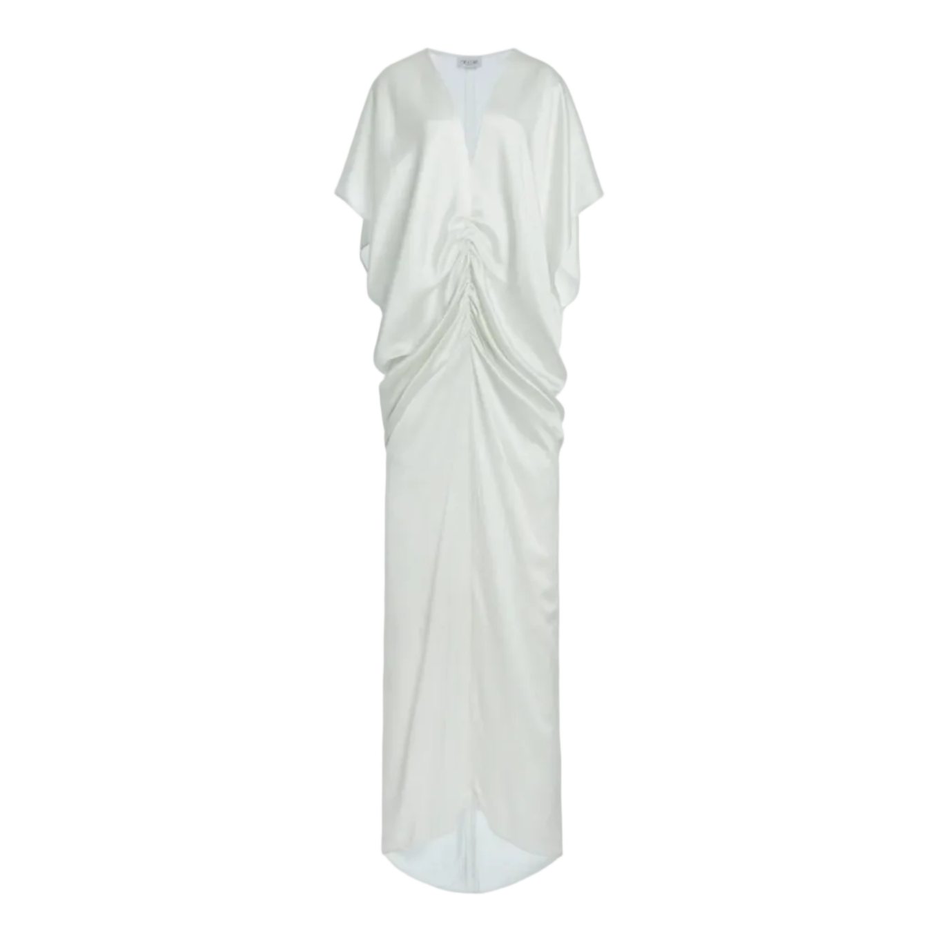 Draped Satin Caftan Gown