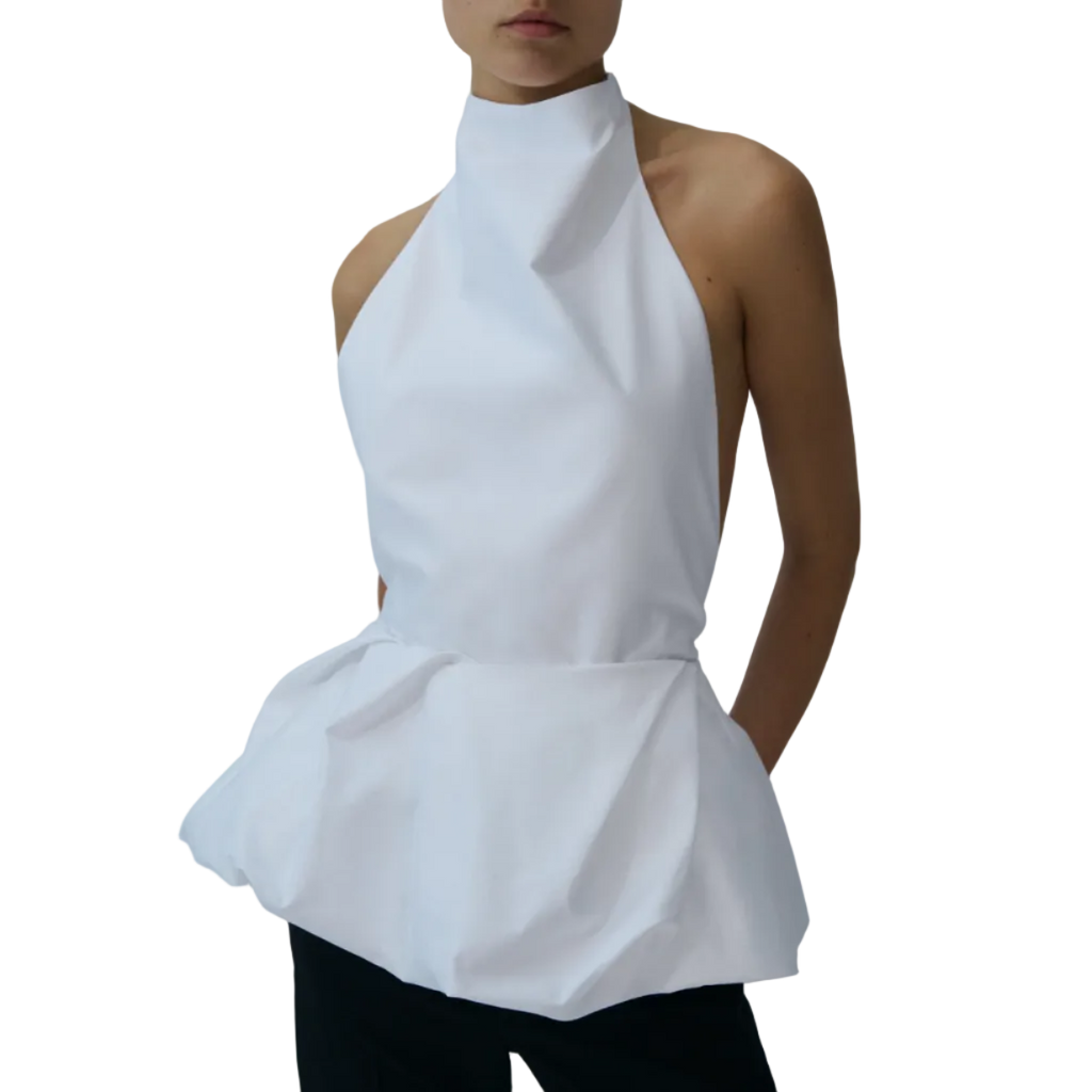 Halter Peplum Top