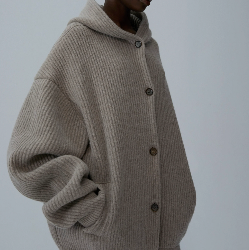 Hooded Knit Cardigan