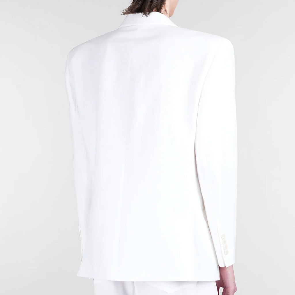 Blazer 01 in White Viscose