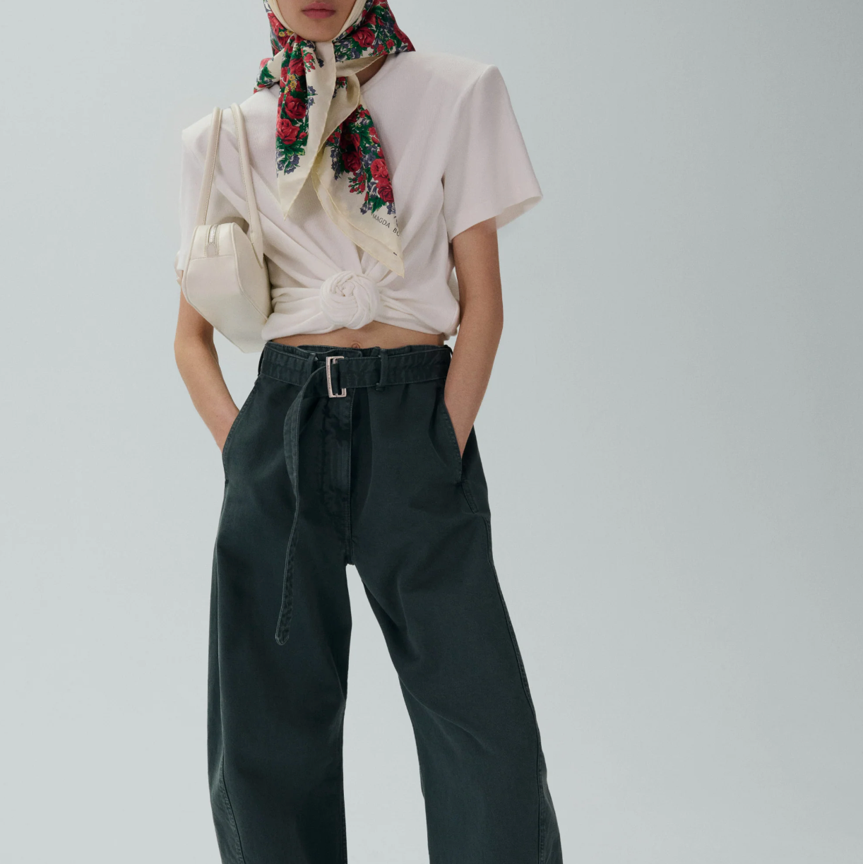 Knotted Ribbed T-Shirt