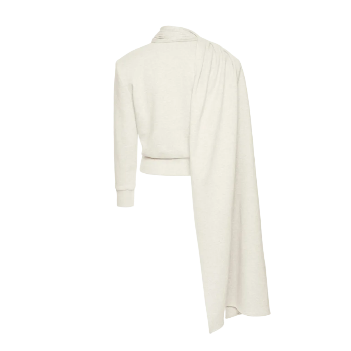 Draped Scarf Sweatshirt