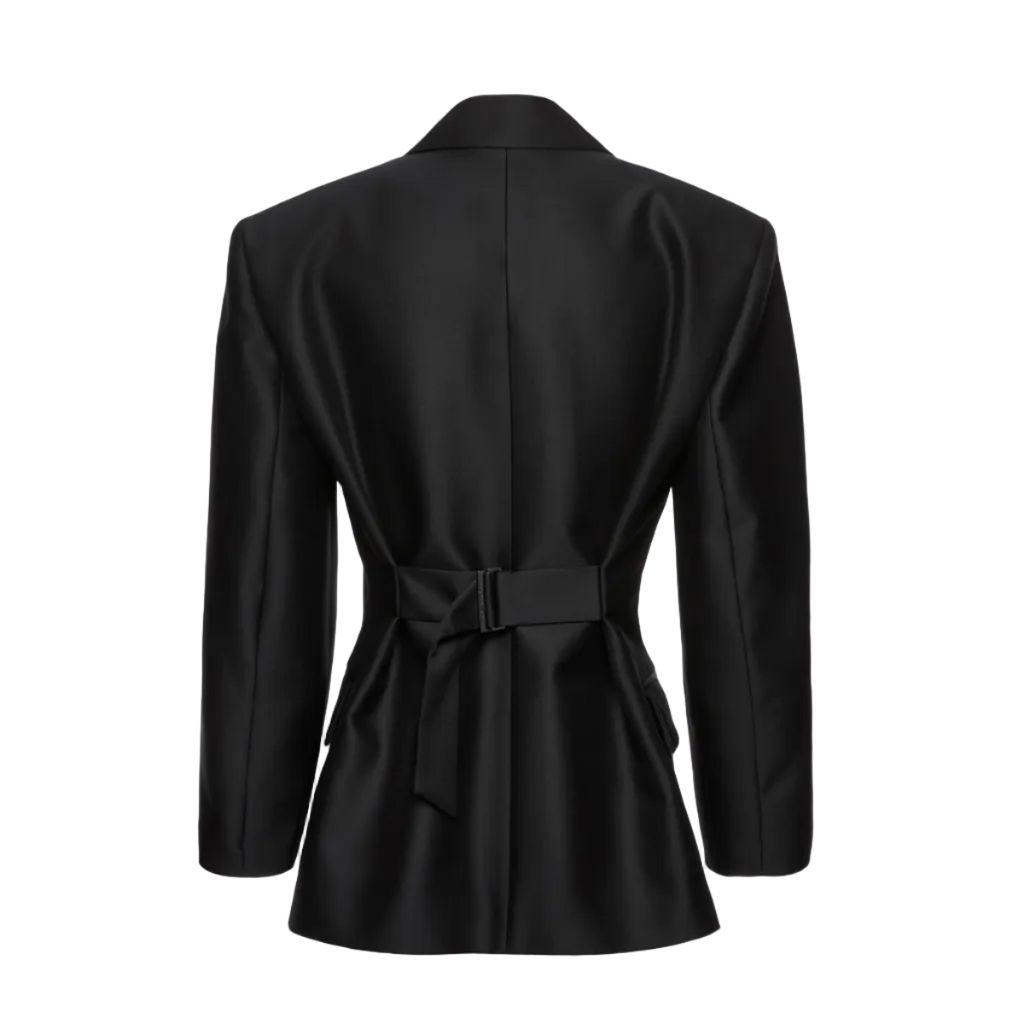 Hourglass Satin Blazer