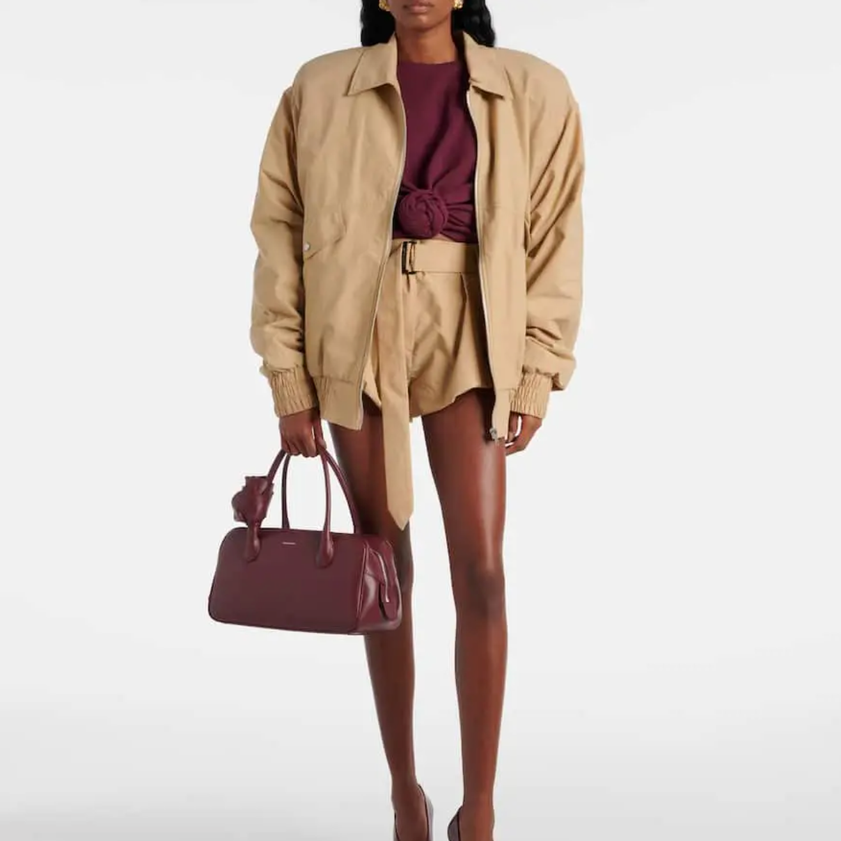 Cotton-Blend Blouson Jacket