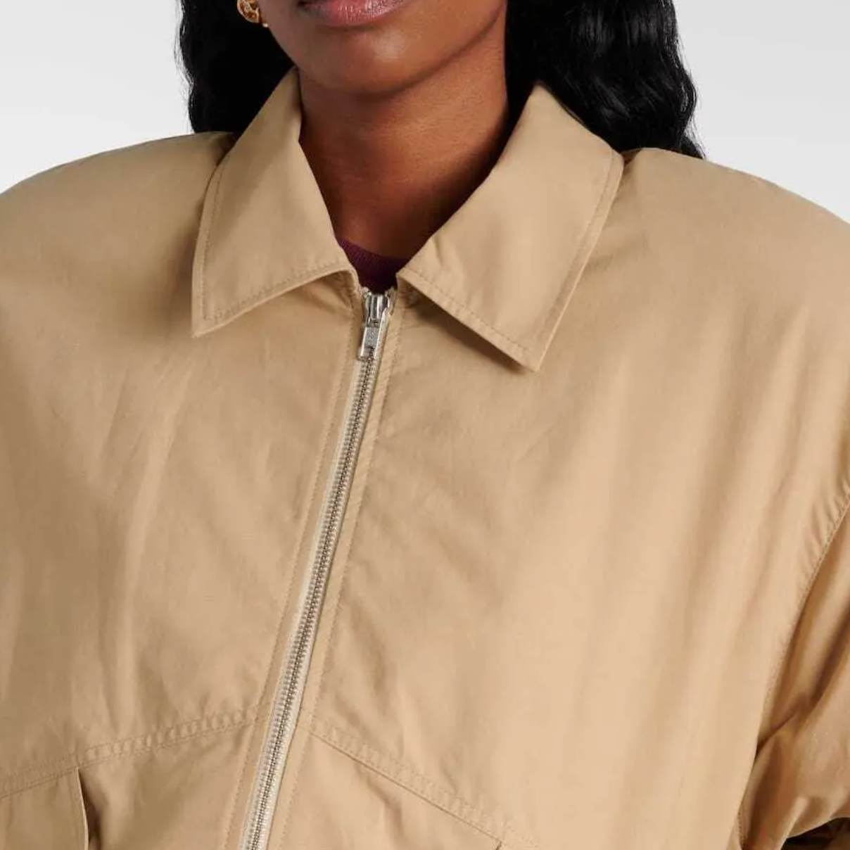 Cotton-Blend Blouson Jacket