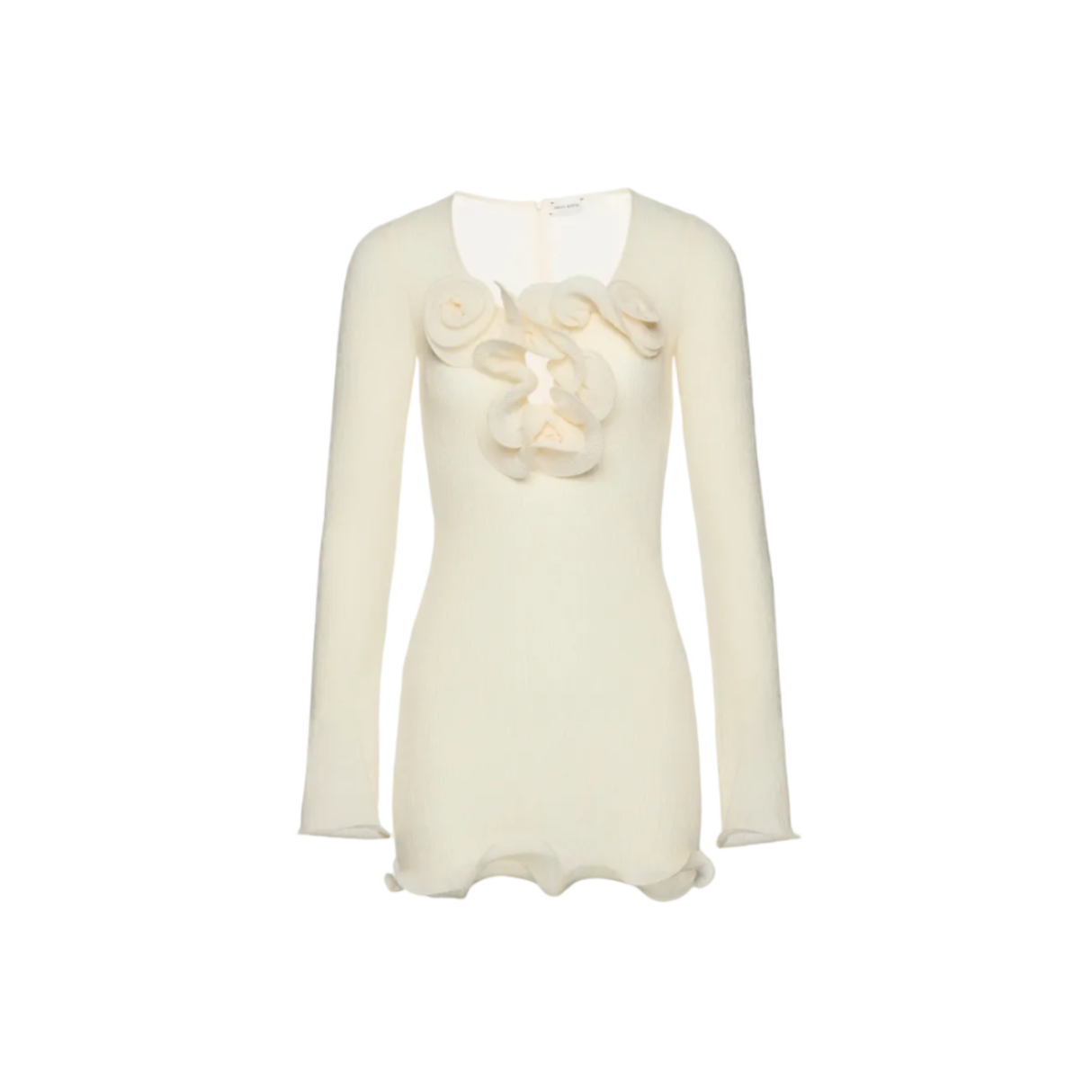 Long Sleeve Crepe Beach Mini Dress