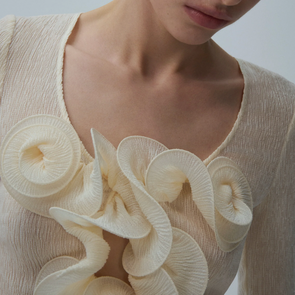 Long Sleeve Crepe Beach Mini Dress