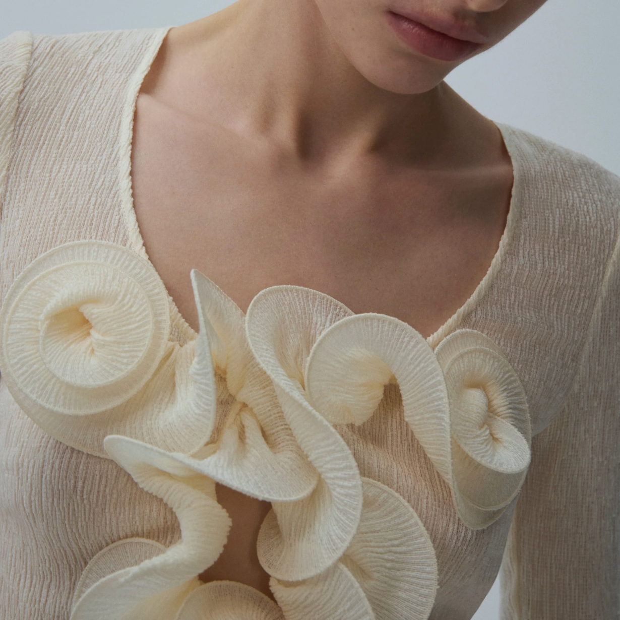 Long Sleeve Crepe Beach Mini Dress