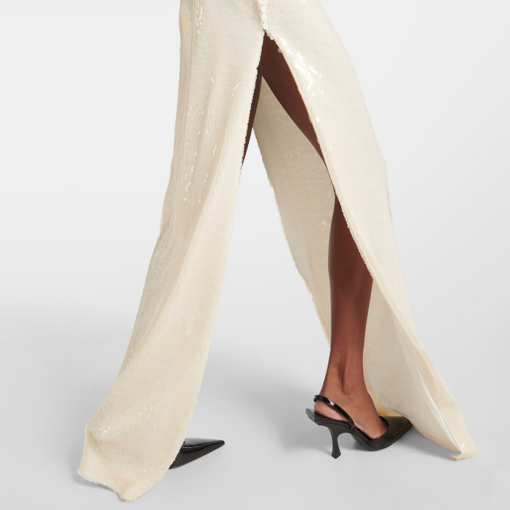 Magda Butrym langes Kleid creme 193724