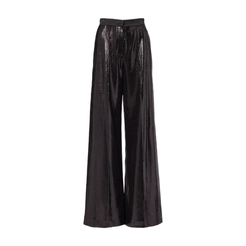 Elie Saab Sequins & Satin Pants
