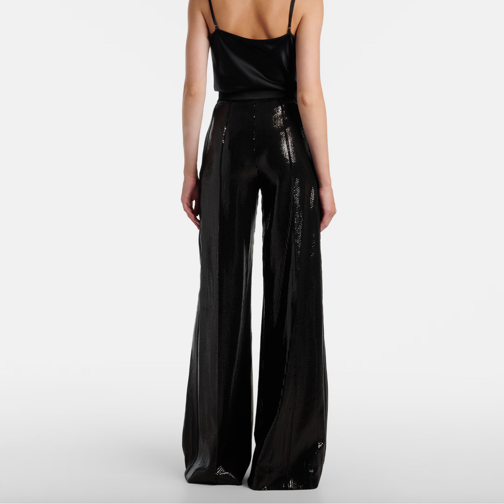 Elie Saab Sequins & Satin Pants