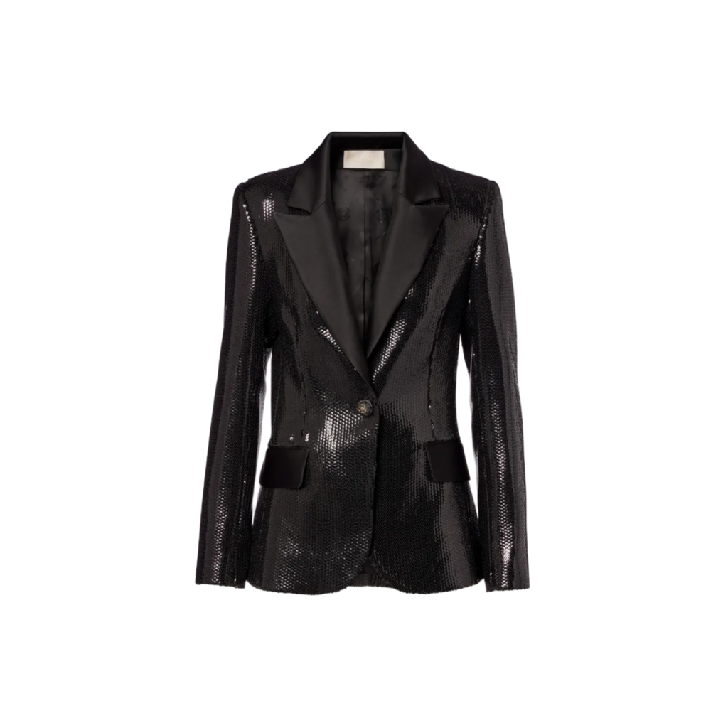 Sequined Satin Blazer