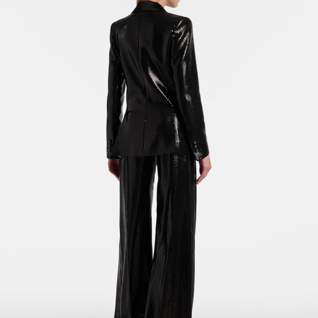 Sequined Satin Blazer