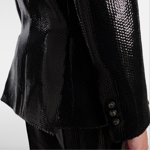 Sequined Satin Blazer