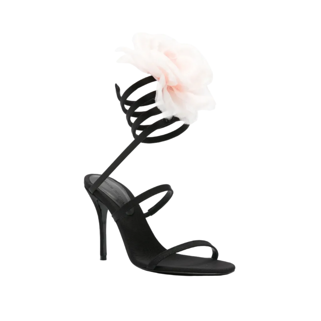 110mm Floral-Appliqué Sandals
