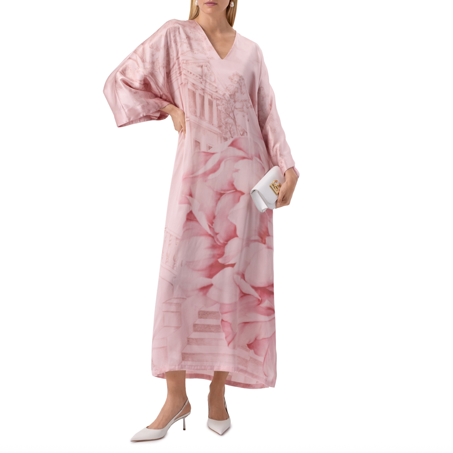 Silk Satin Printed Dress