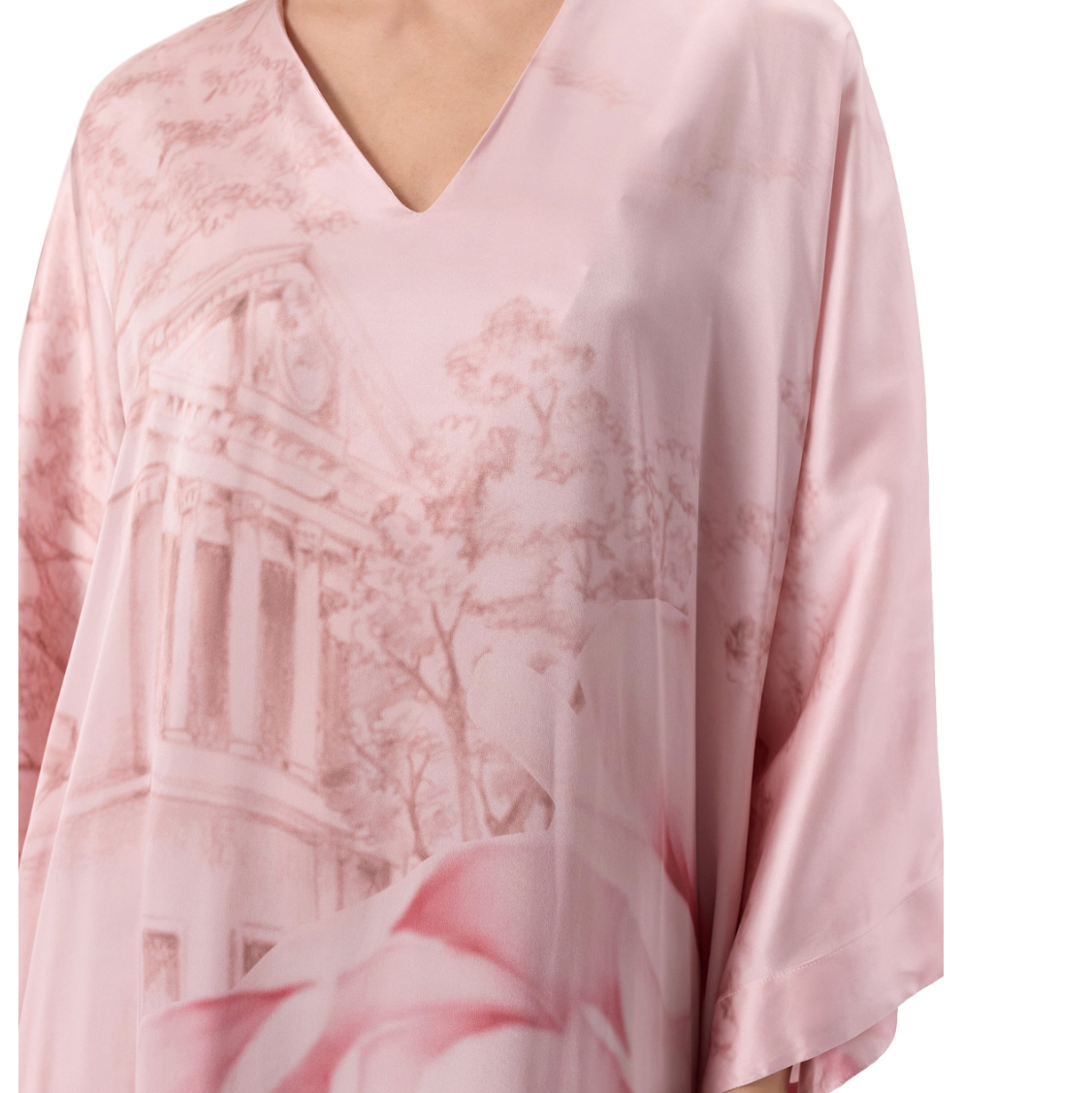 Silk Satin Printed Dress