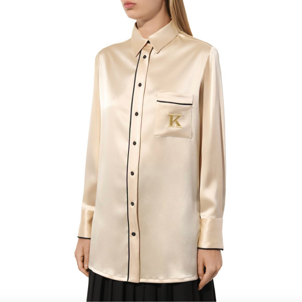 Beige Satin Blouse