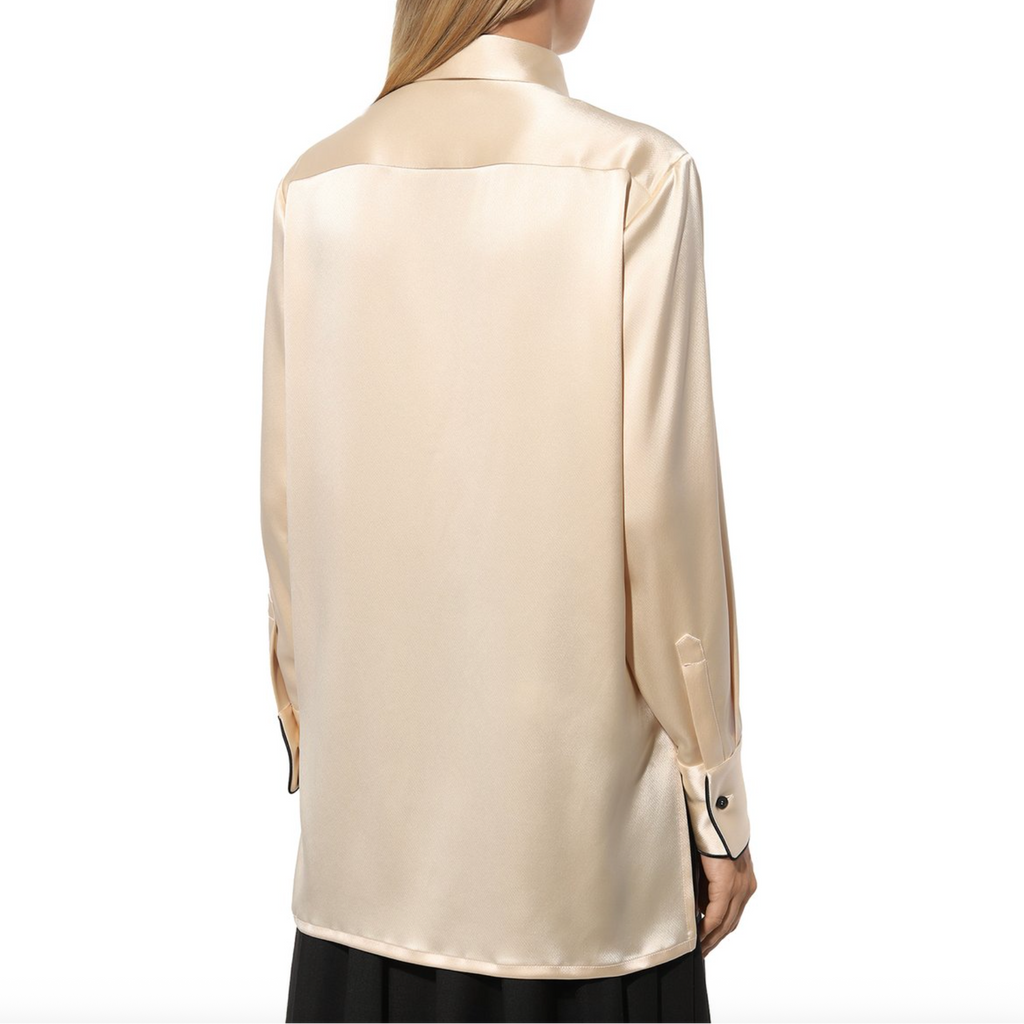 Beige Satin Blouse