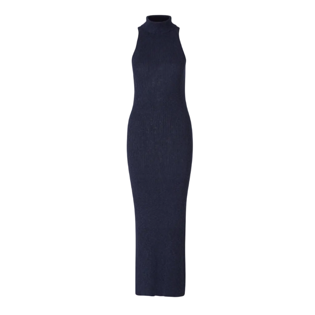 Magda Butrym Strickkleid, lang, Marineblau, 303724