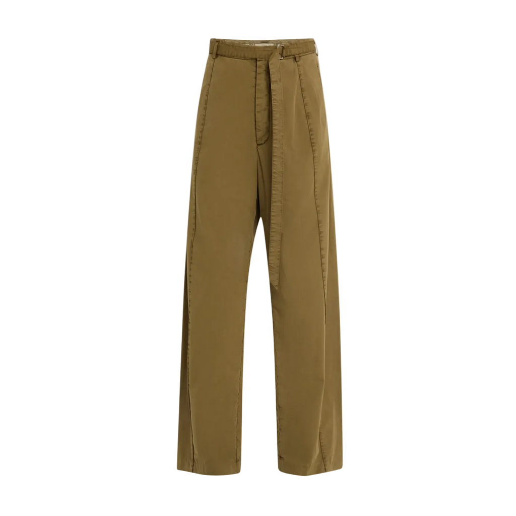Belted Drop-Waist Pants