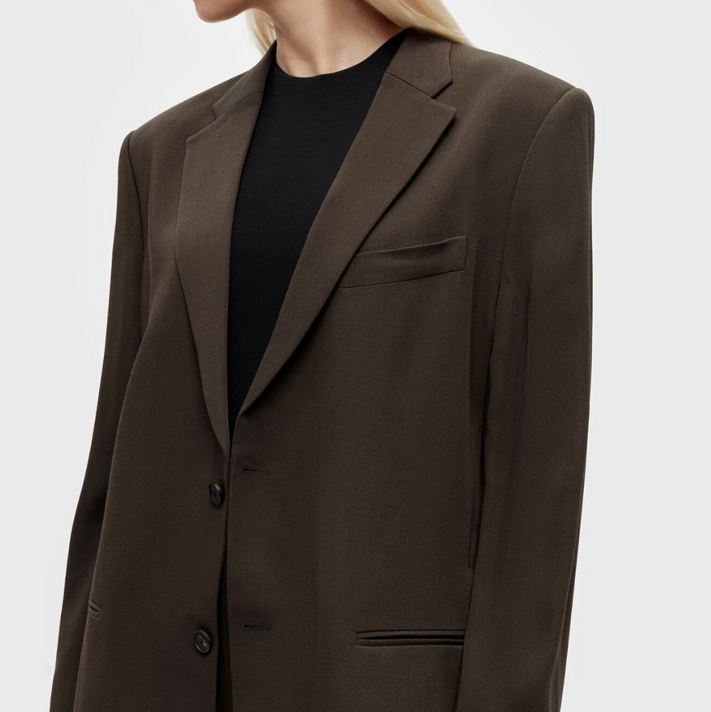 THE KIND Oversized Single-Breasted Tailored Jacket