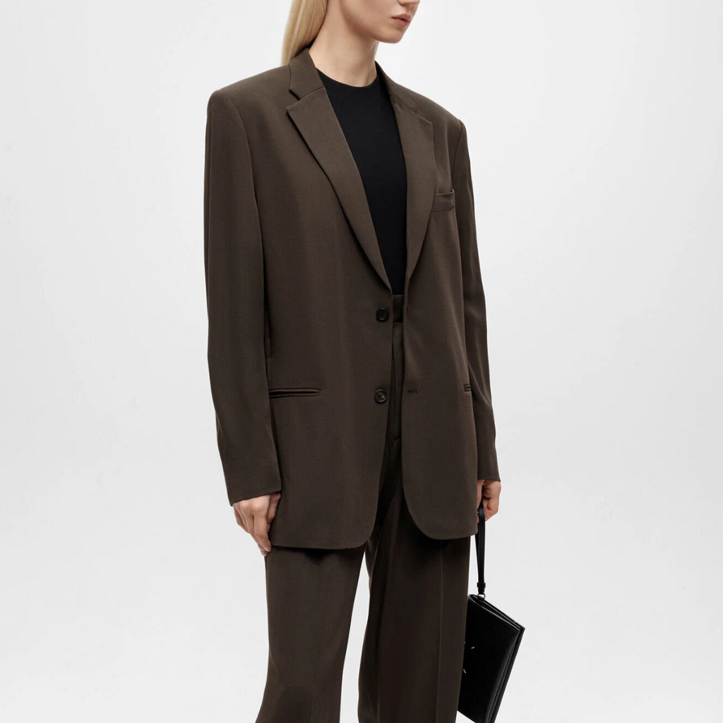 THE KIND Oversized Single-Breasted Tailored Jacket