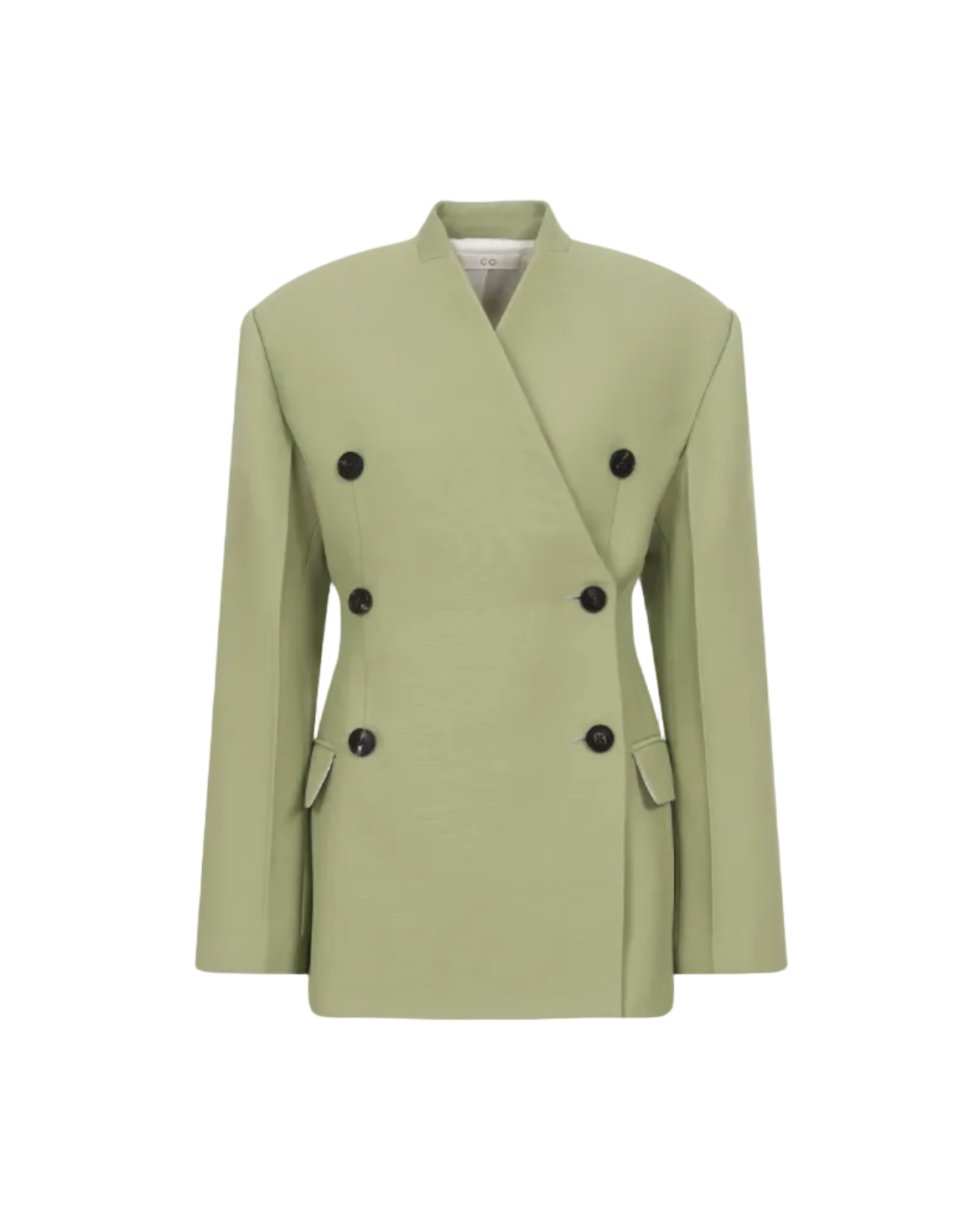 Double-Breasted Viscose and Wool Jacket