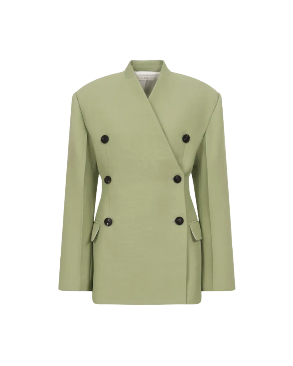 Double-Breasted Viscose and Wool Jacket