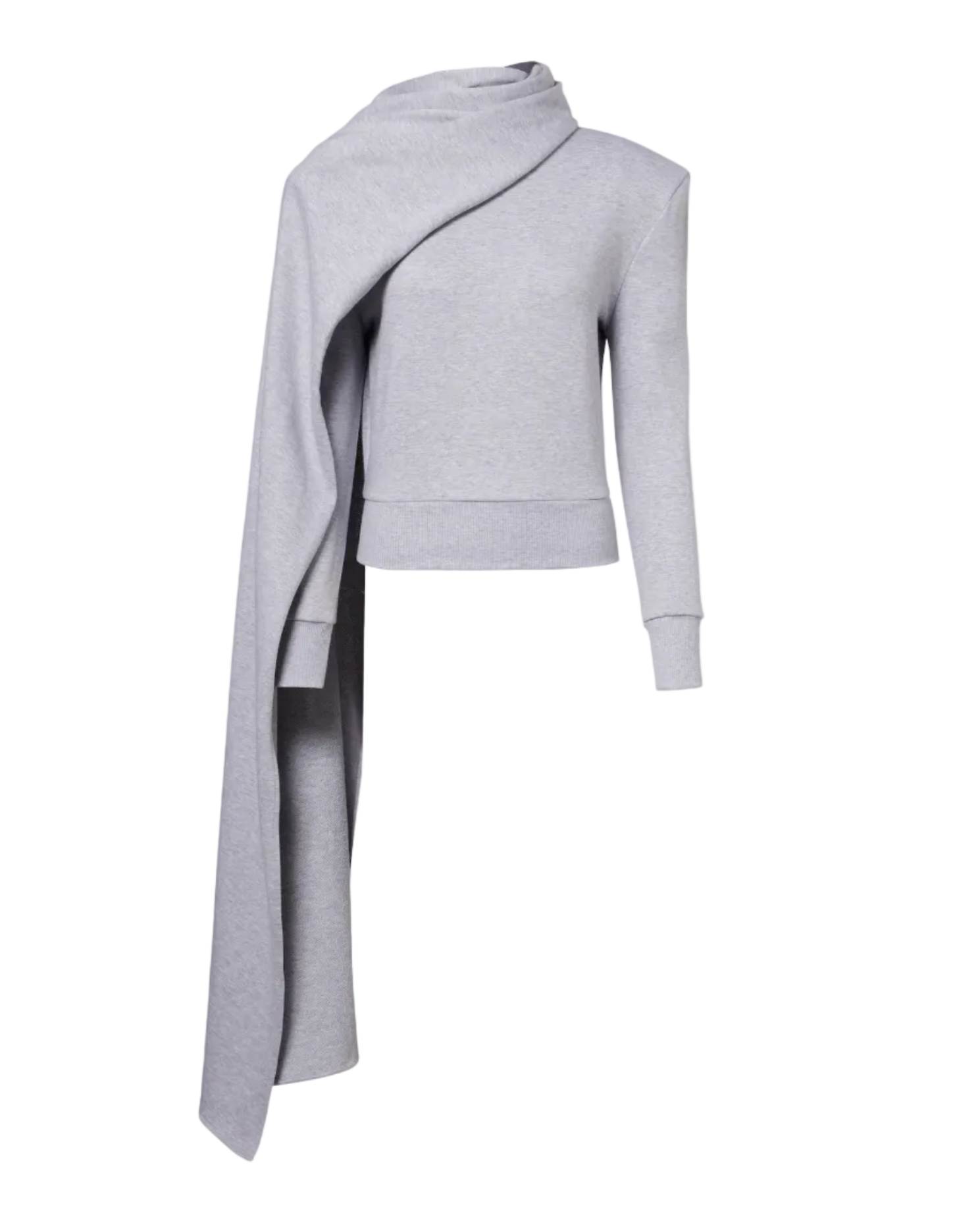 Draped Scarf Sweatshirt
