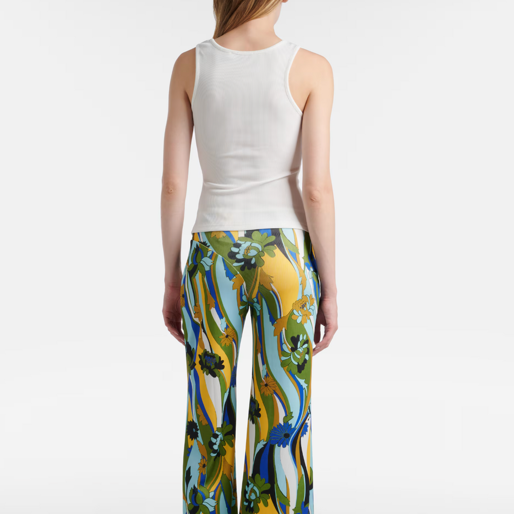 White Crystal Pin Tank Top