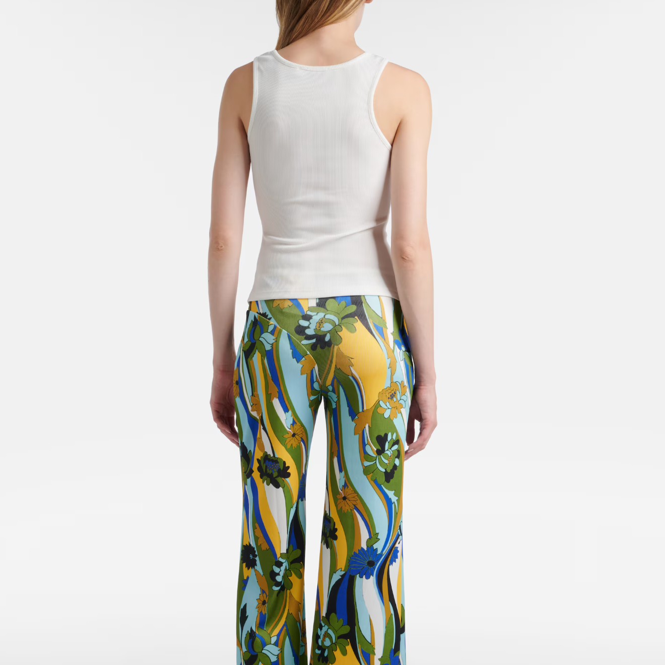 White Crystal Pin Tank Top