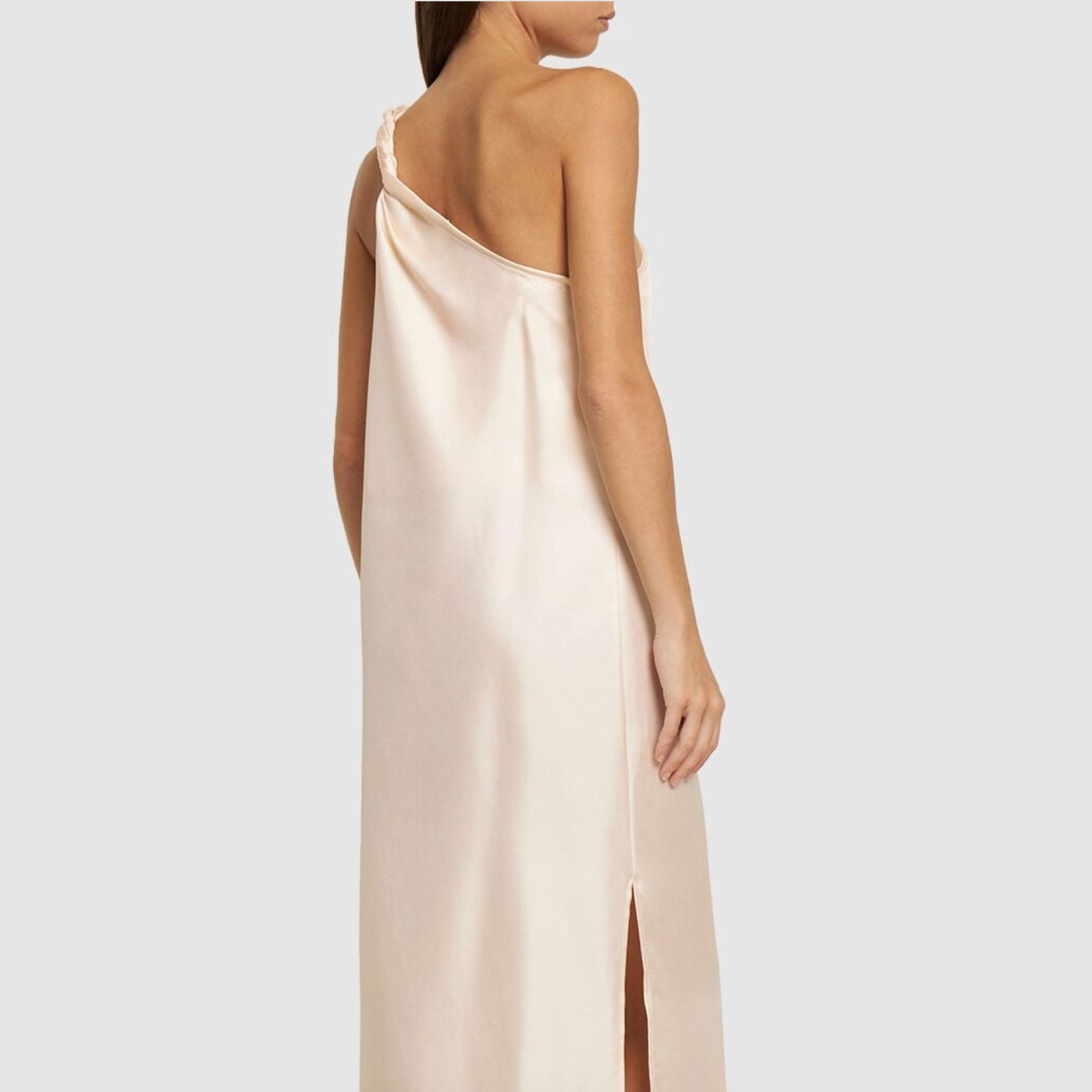 Adela Asymmetrical Silk Twill Dress