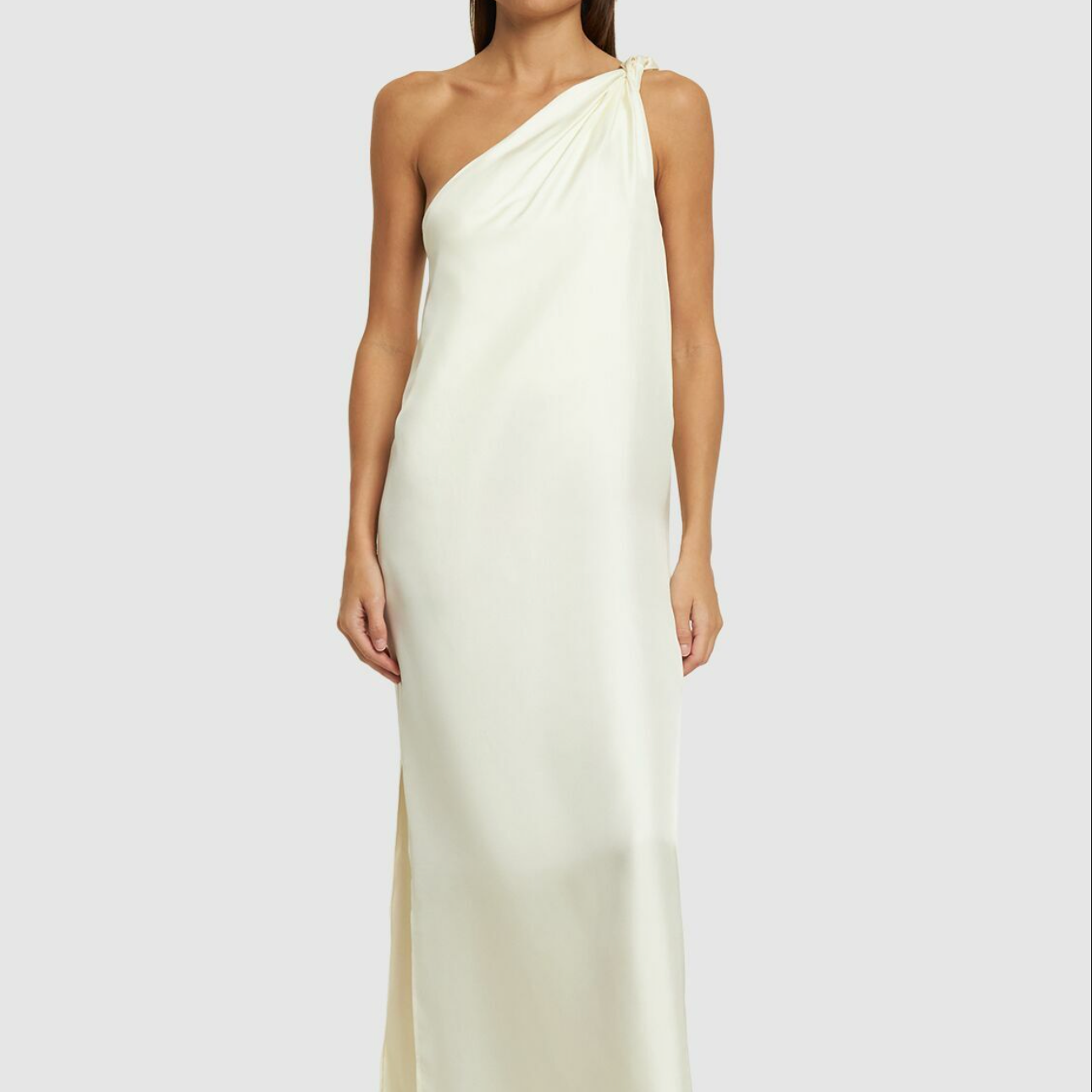 Adela Asymmetrical Silk Twill Dress