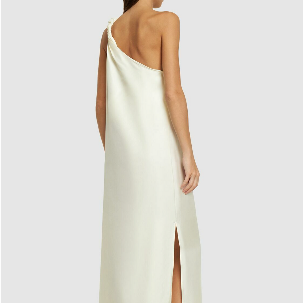 Adela Asymmetrical Silk Twill Dress