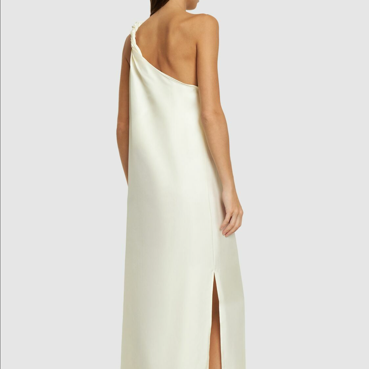 Adela Asymmetrical Silk Twill Dress