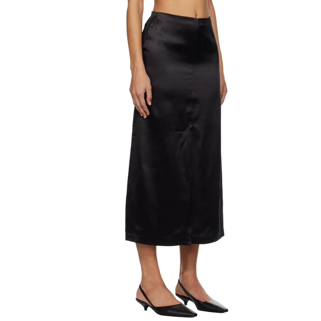 Lys Silk-Blend Satin Skirt