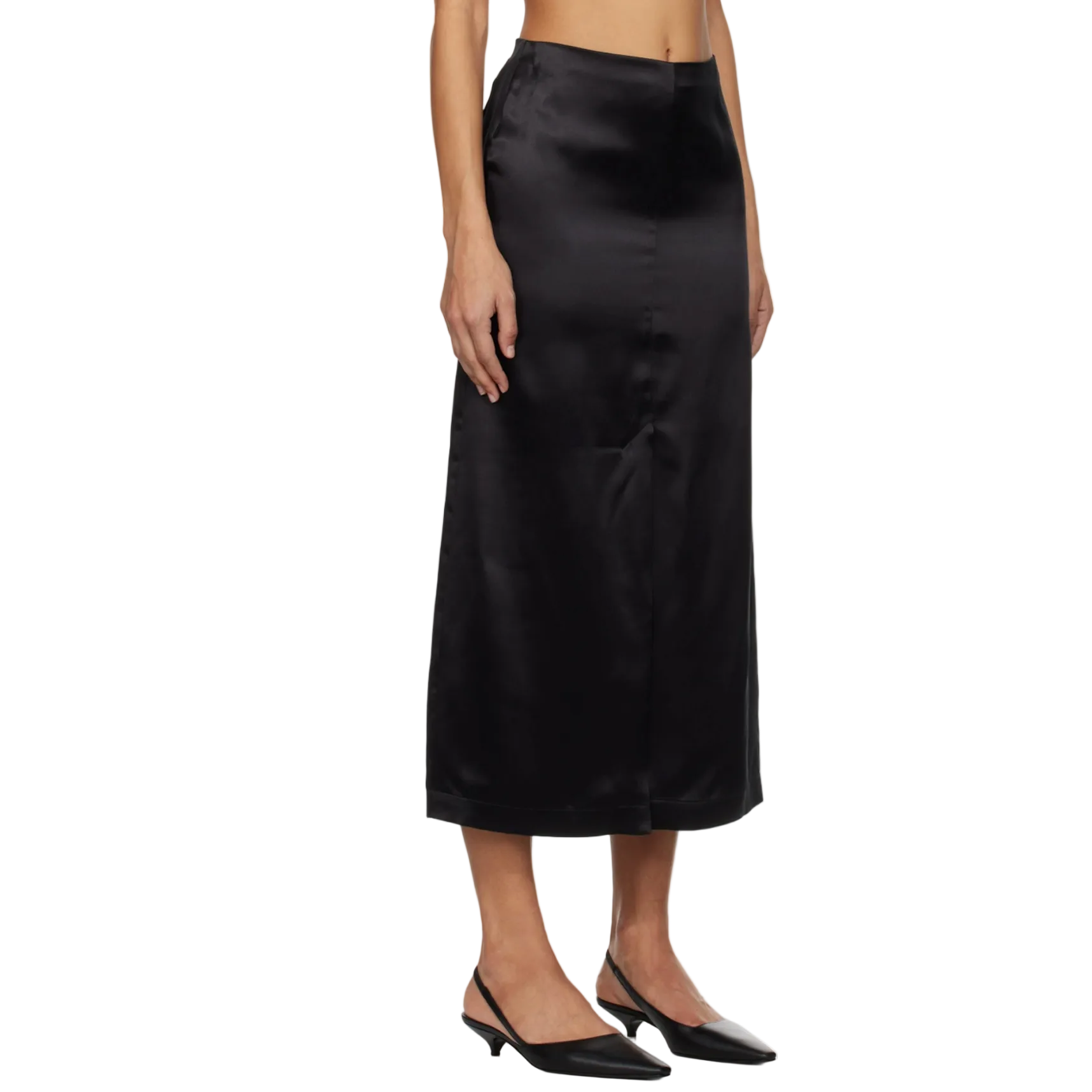 Lys Silk-Blend Satin Skirt