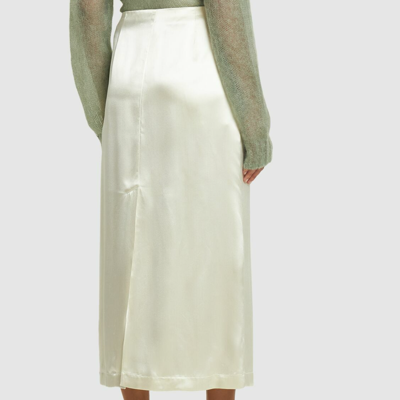 Lys Silk-Blend Satin Skirt