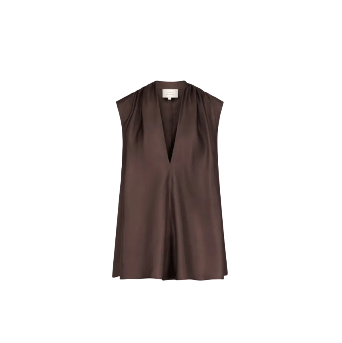 Sade Sleeveless Silk Twill Top