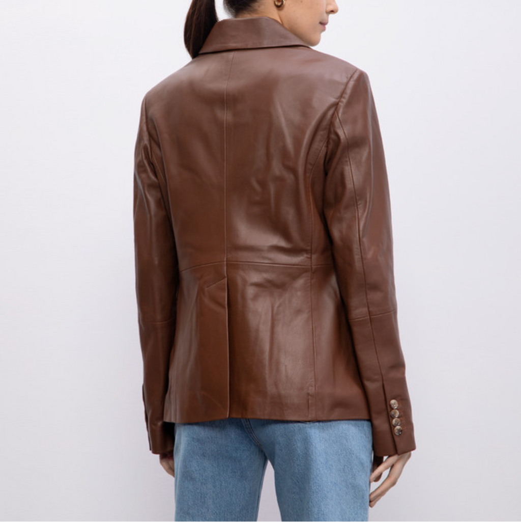 Brown Aldo Leather Jacket
